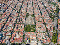 Helicopter view of Barcelona
