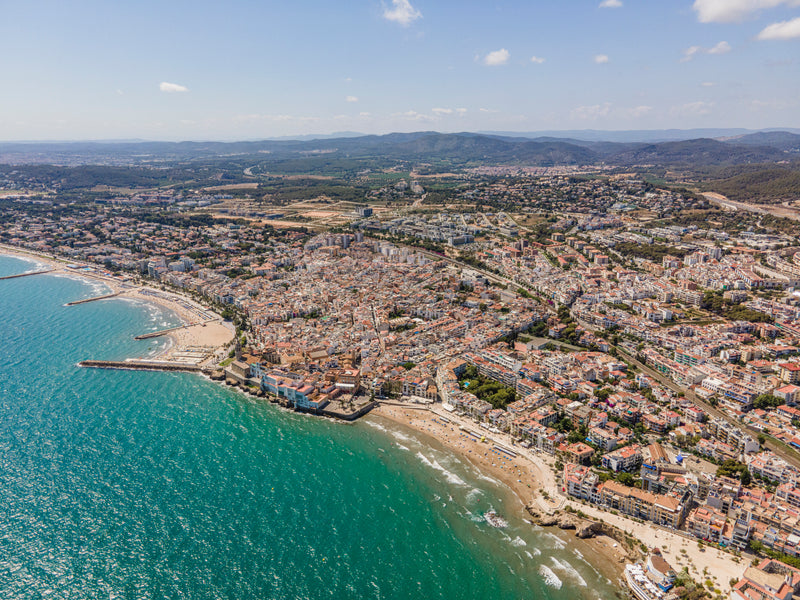 Helicopter view of Sitges